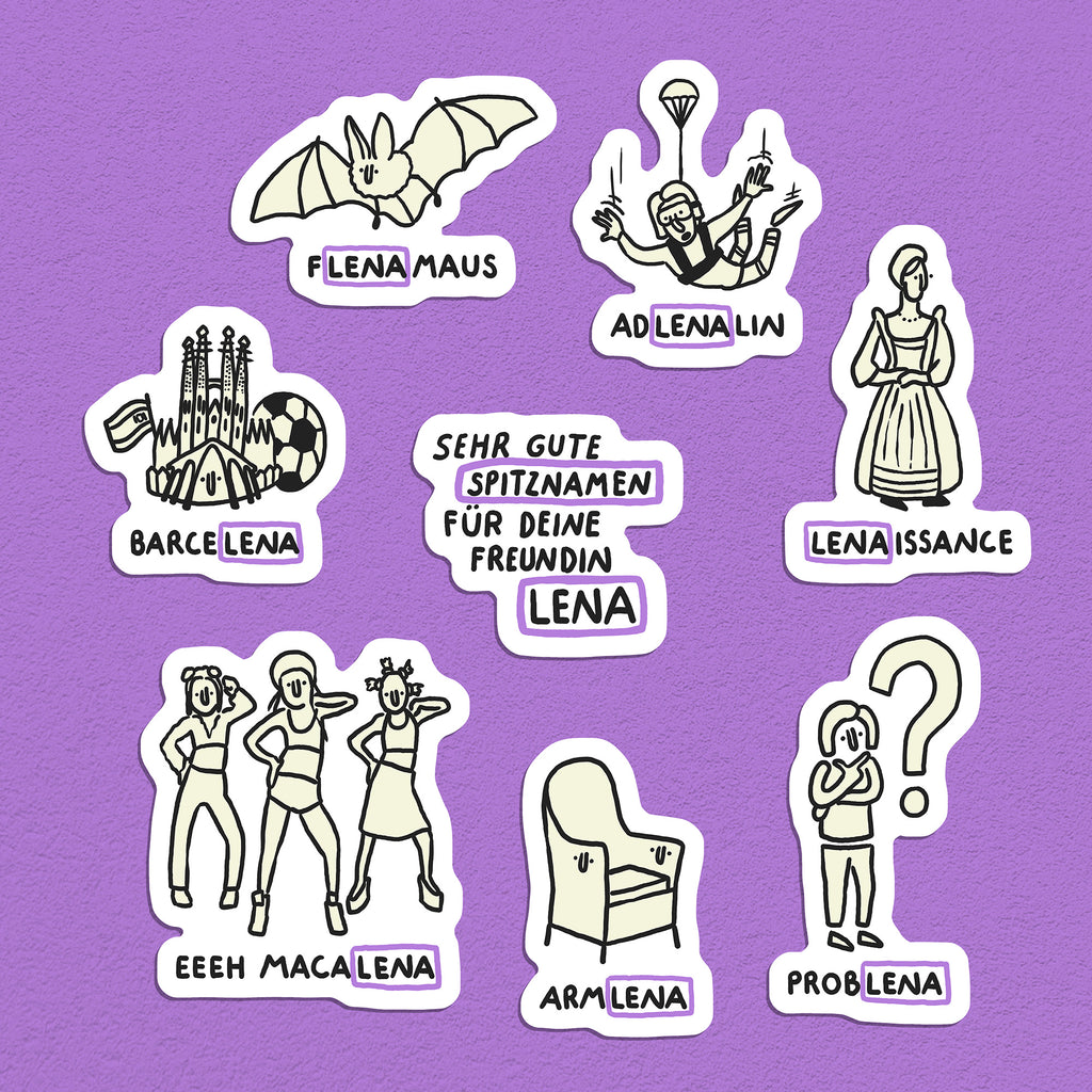 Spitznamen Lena, Stickerset, 8er