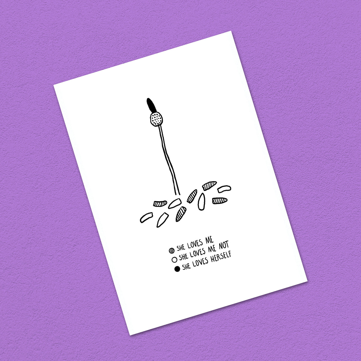 Postkarte A6 "She loves herself"