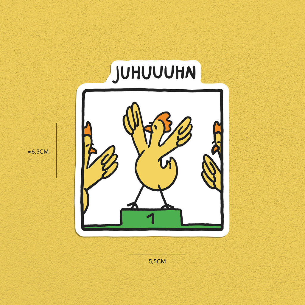 Hühner Stickerset, 9er