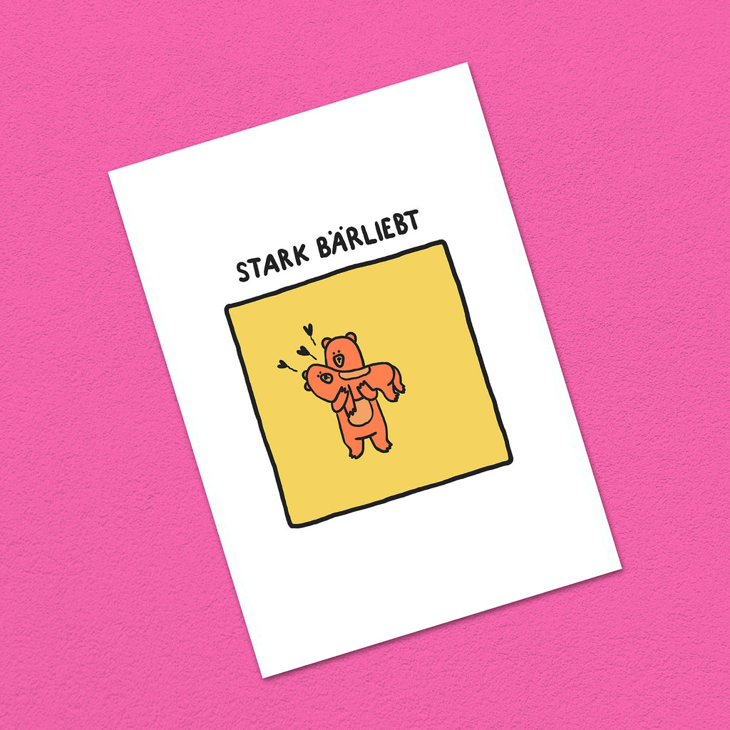 Postkarte A6 "Stark bärliebt"