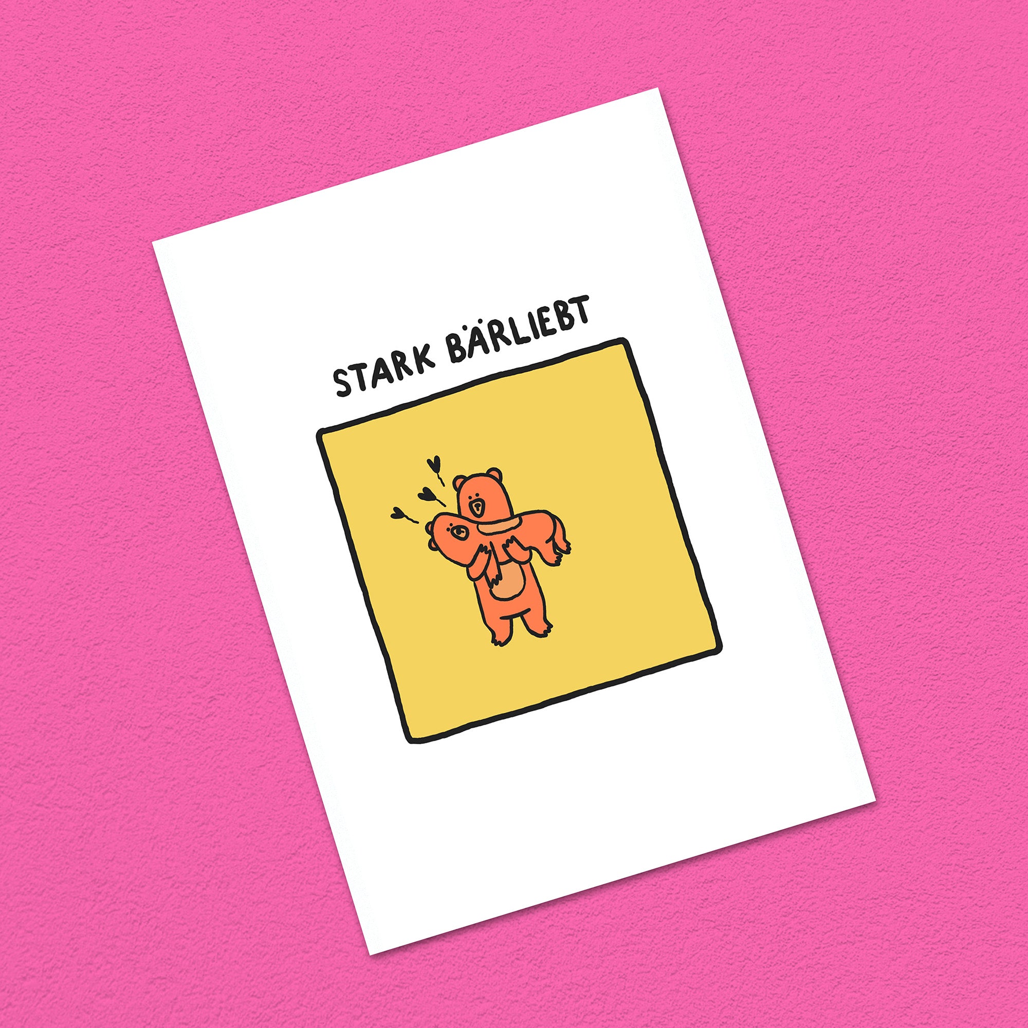 Postkarte A6 "Stark bärliebt"