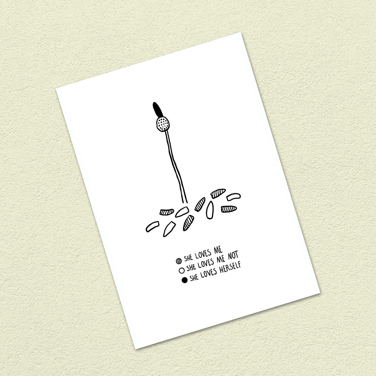 Postkarte A6 "She loves herself"