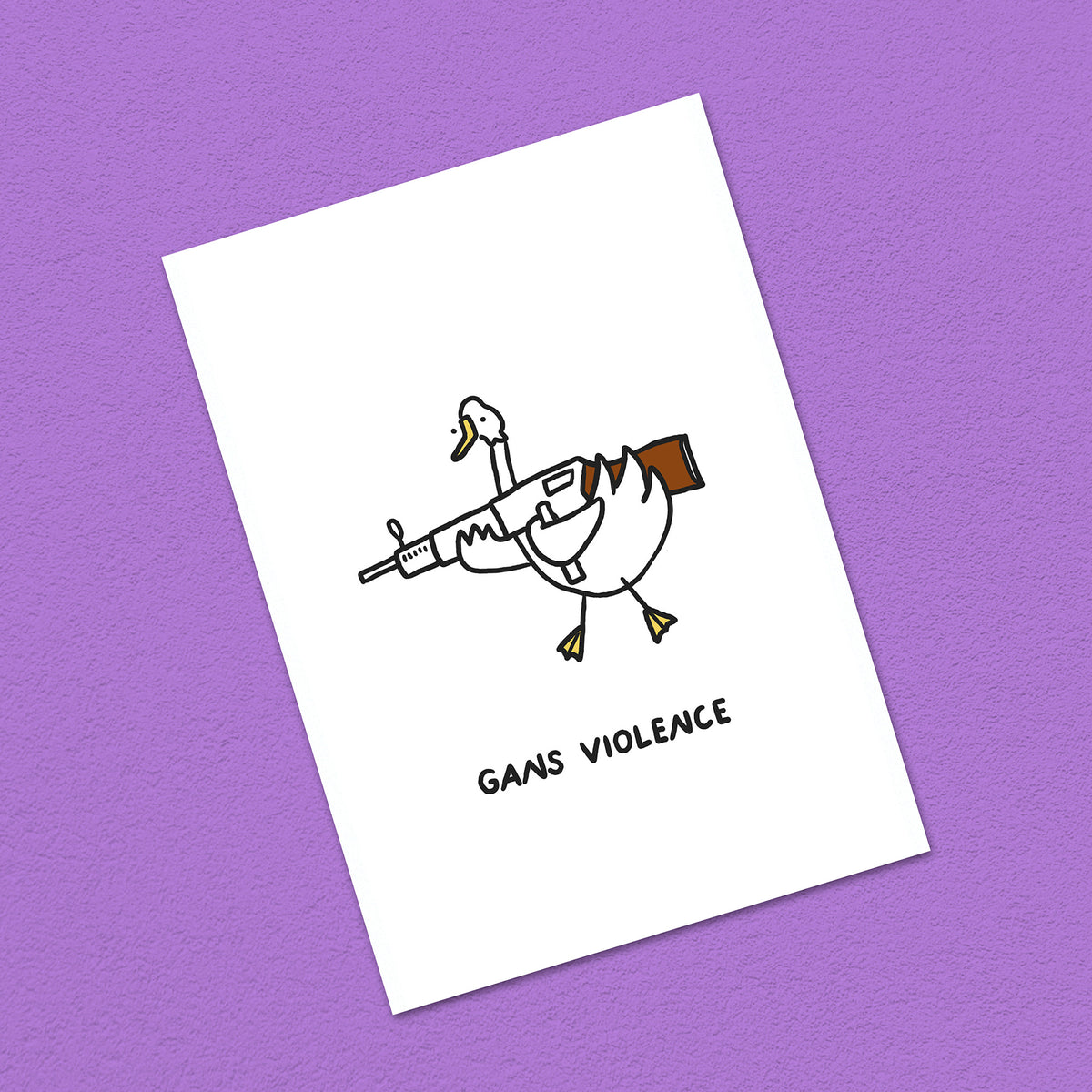 Postkarte A6 "Gans Violence"