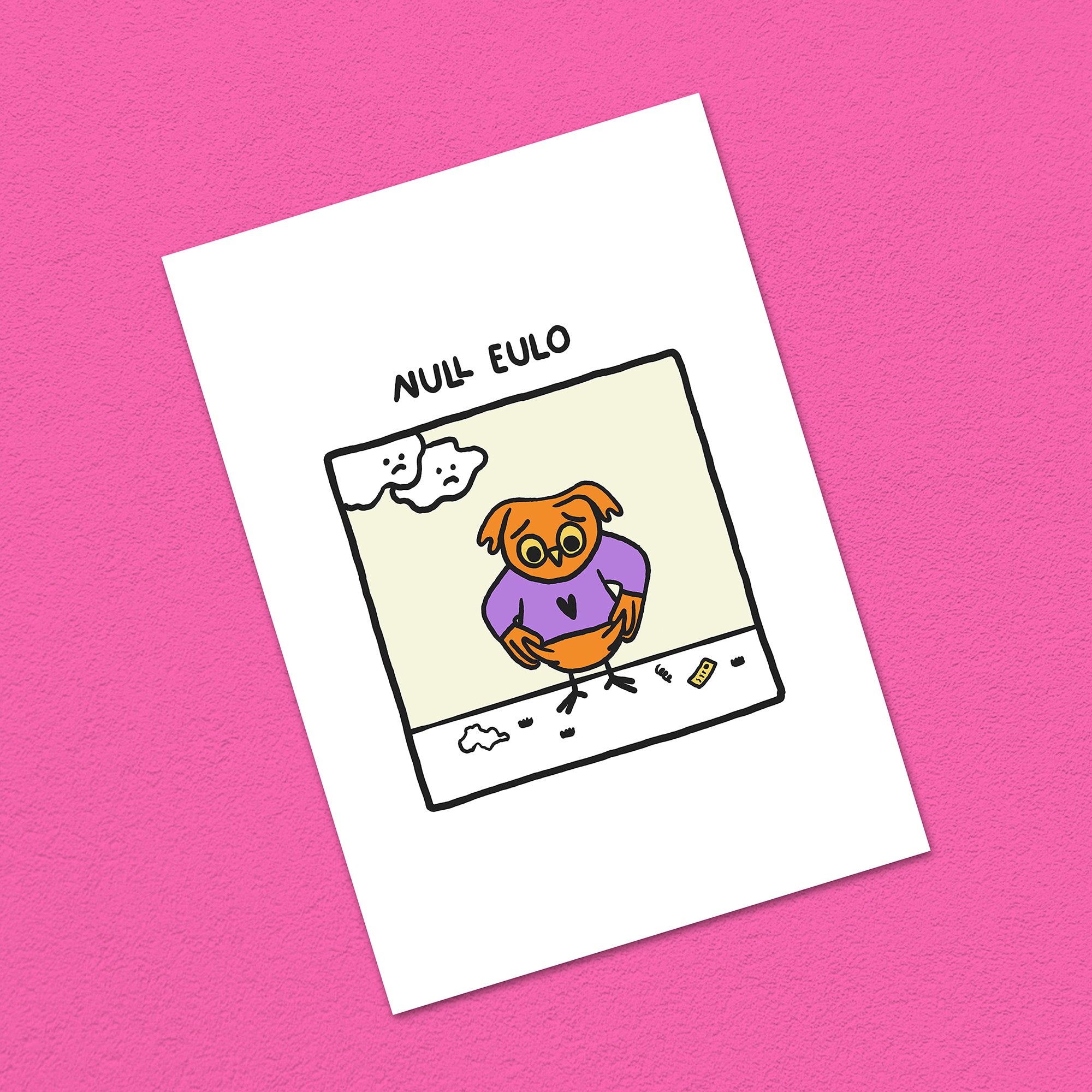 Postkarte A6 "Null Eulo"