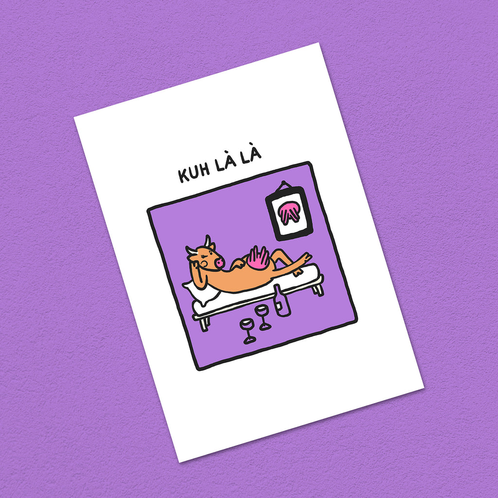 Postkarte A6 "Kuh La La"
