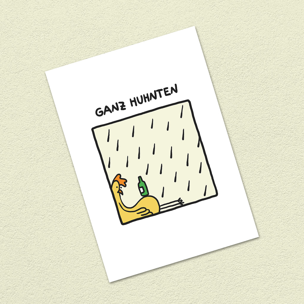 Postkarte A6 "Ganz huhnten"