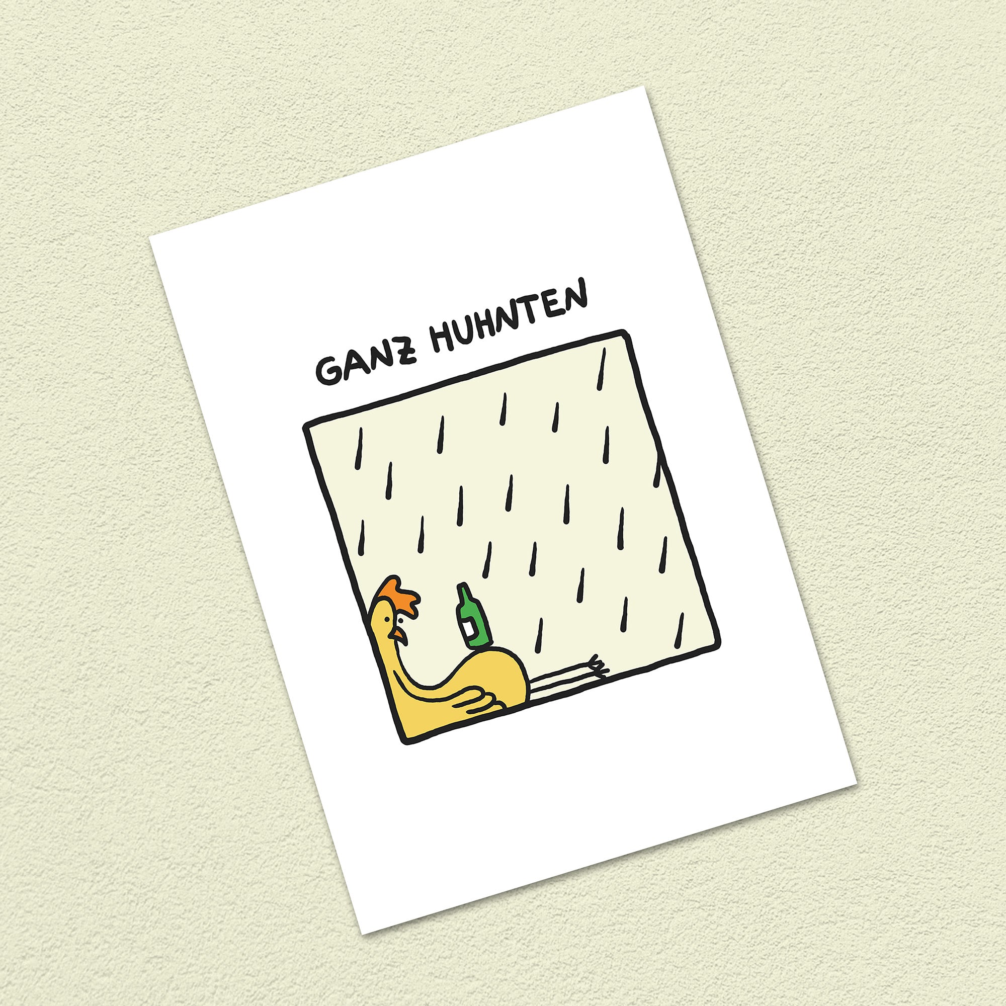 Postkarte A6 "Ganz huhnten"