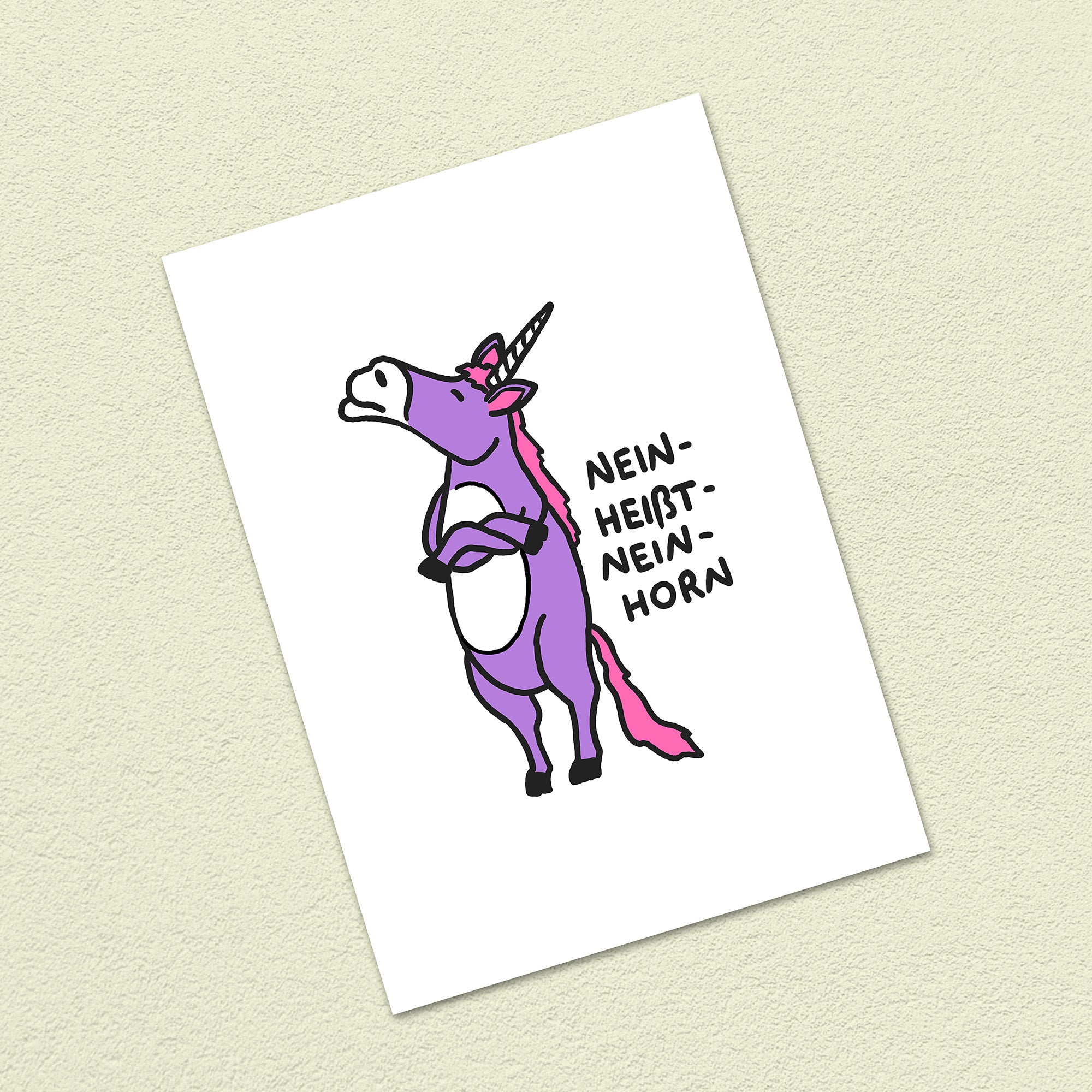 Postkarte A6 "Nein-Horn"