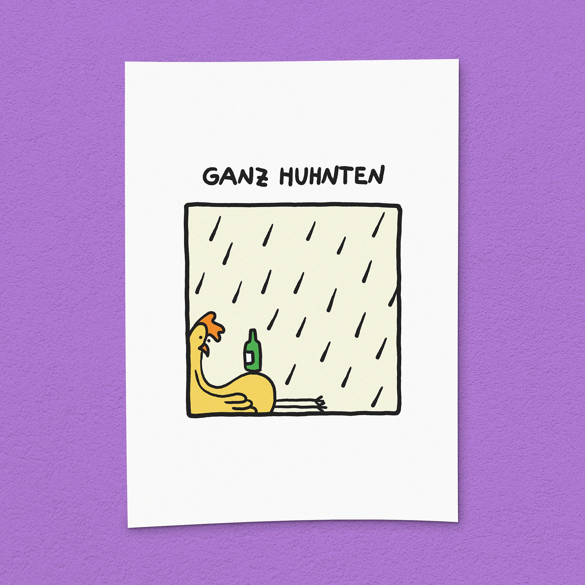 Kunstdruck "Ganz huhnten"