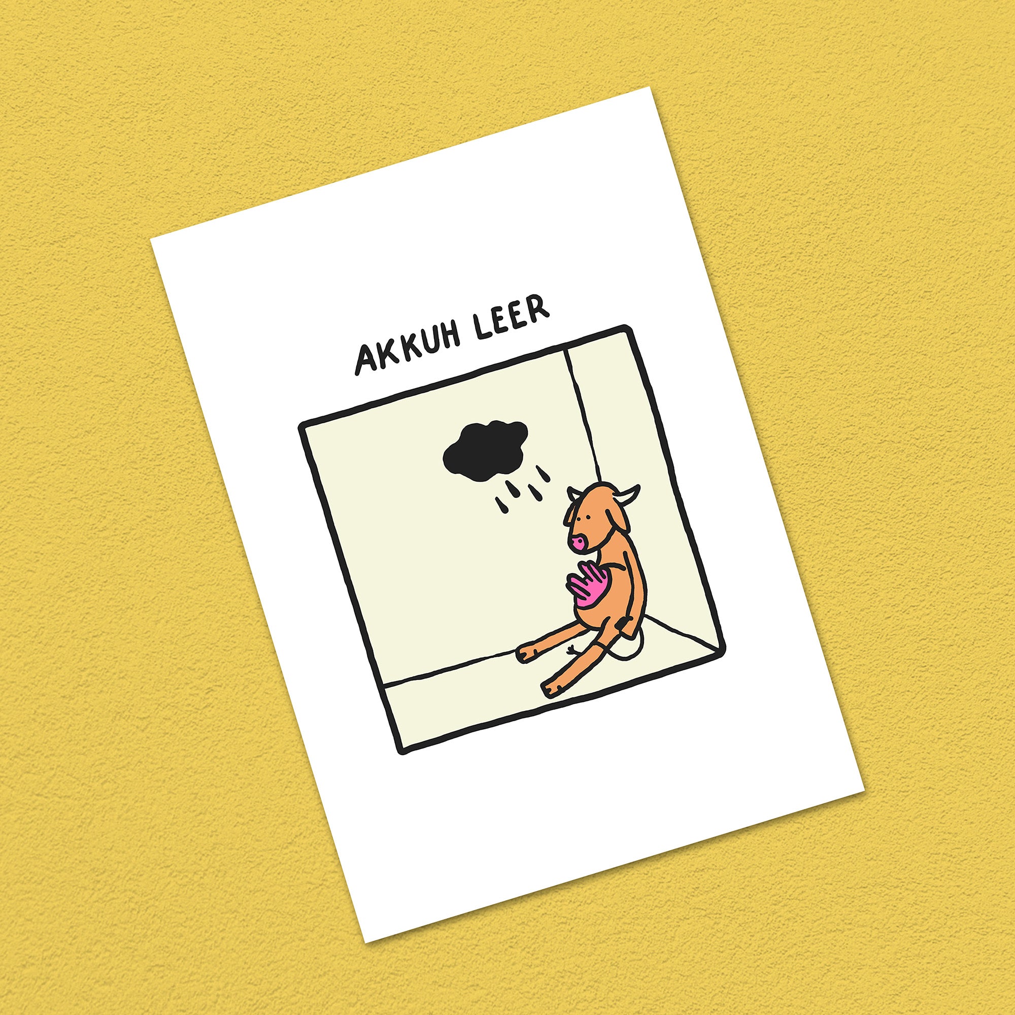 Postkarte A6 "Akkuh leer"