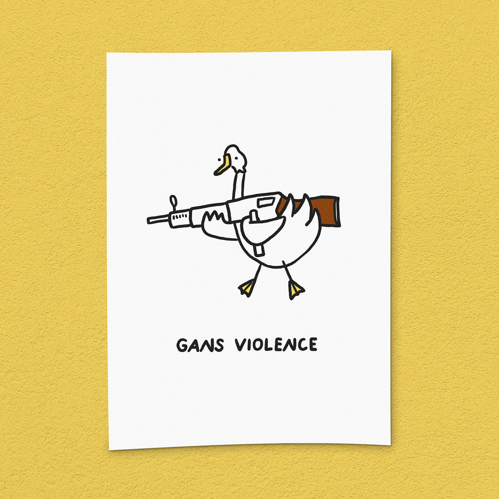 Kunstdruck "Gans Violence"