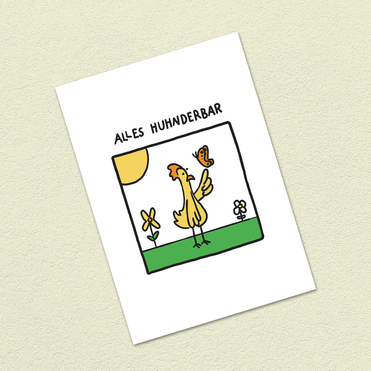 Postkarte A6 "Alles huhnderbar"