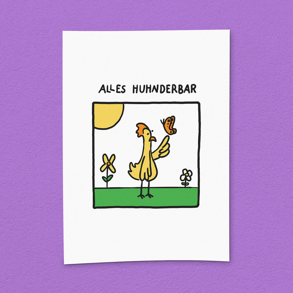 Kunstdruck "Alles huhnderbar"