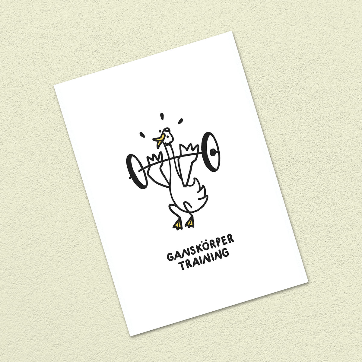 Postkarte A6 "Ganskörpertraining"