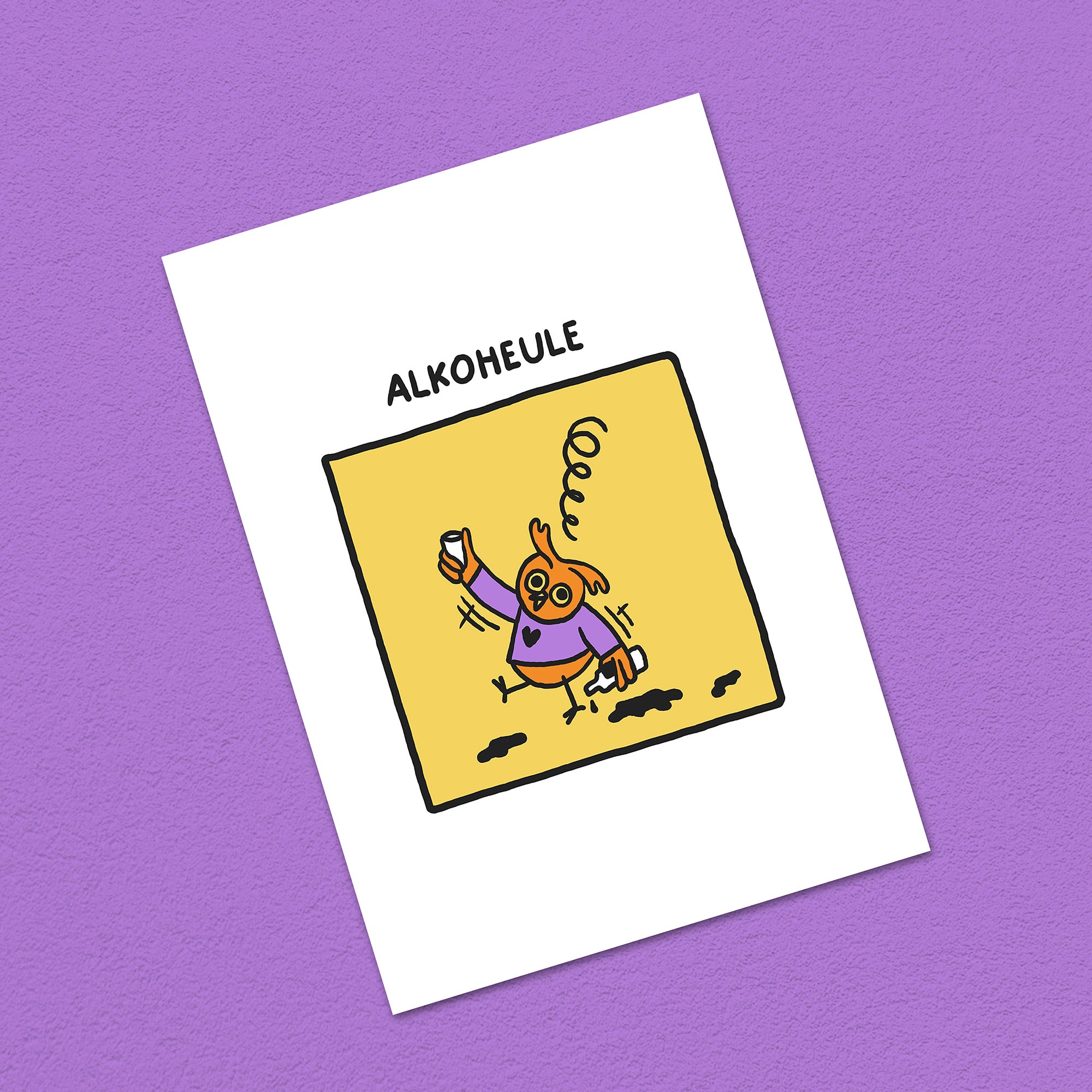 Postkarte A6 "Alkoheule"