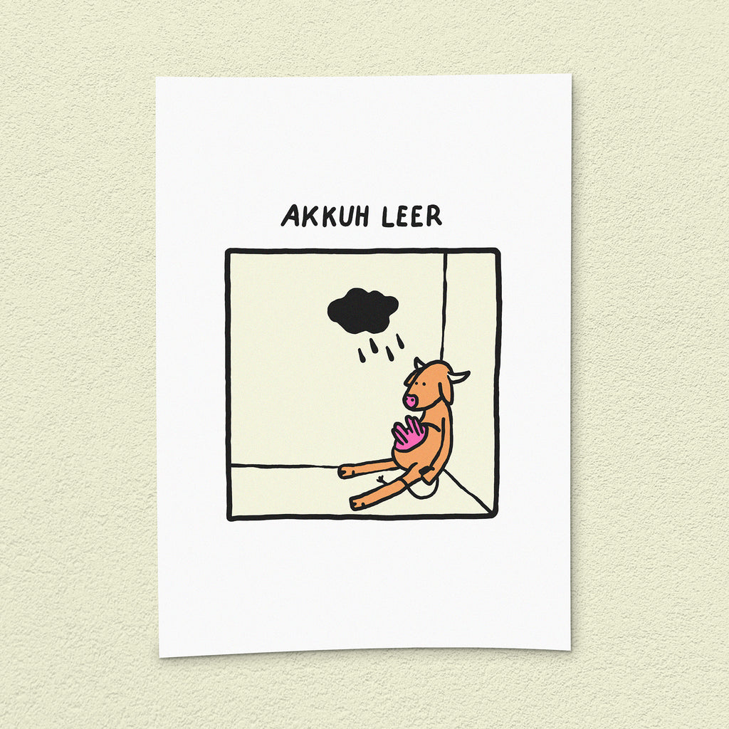 Kunstdruck "Akkuh leer"