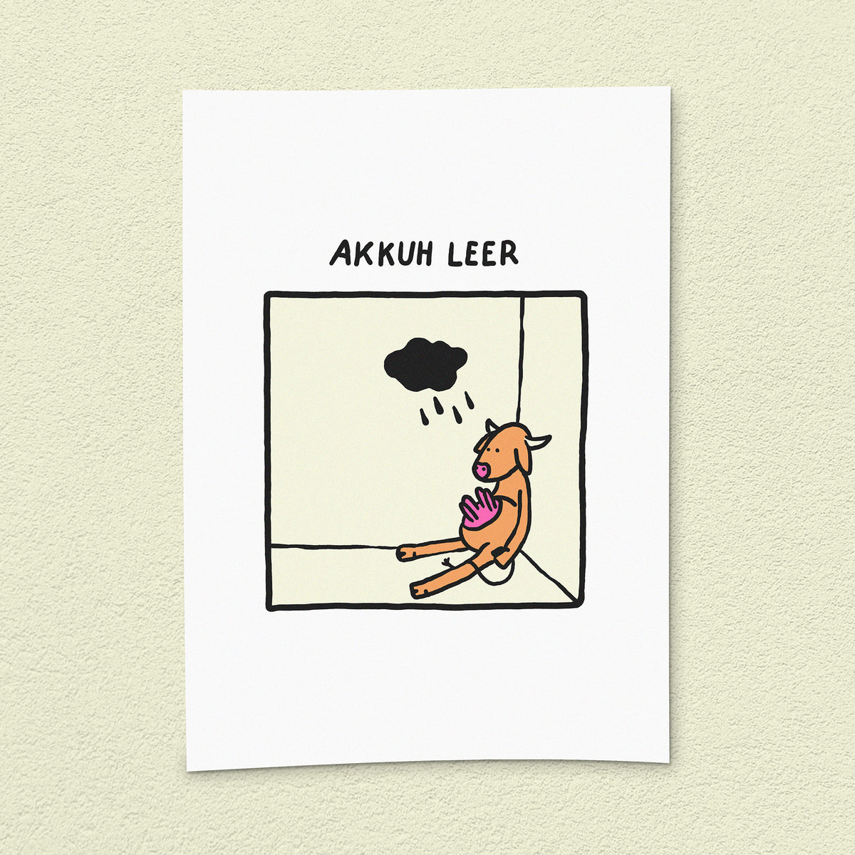 Kunstdruck "Akkuh leer"