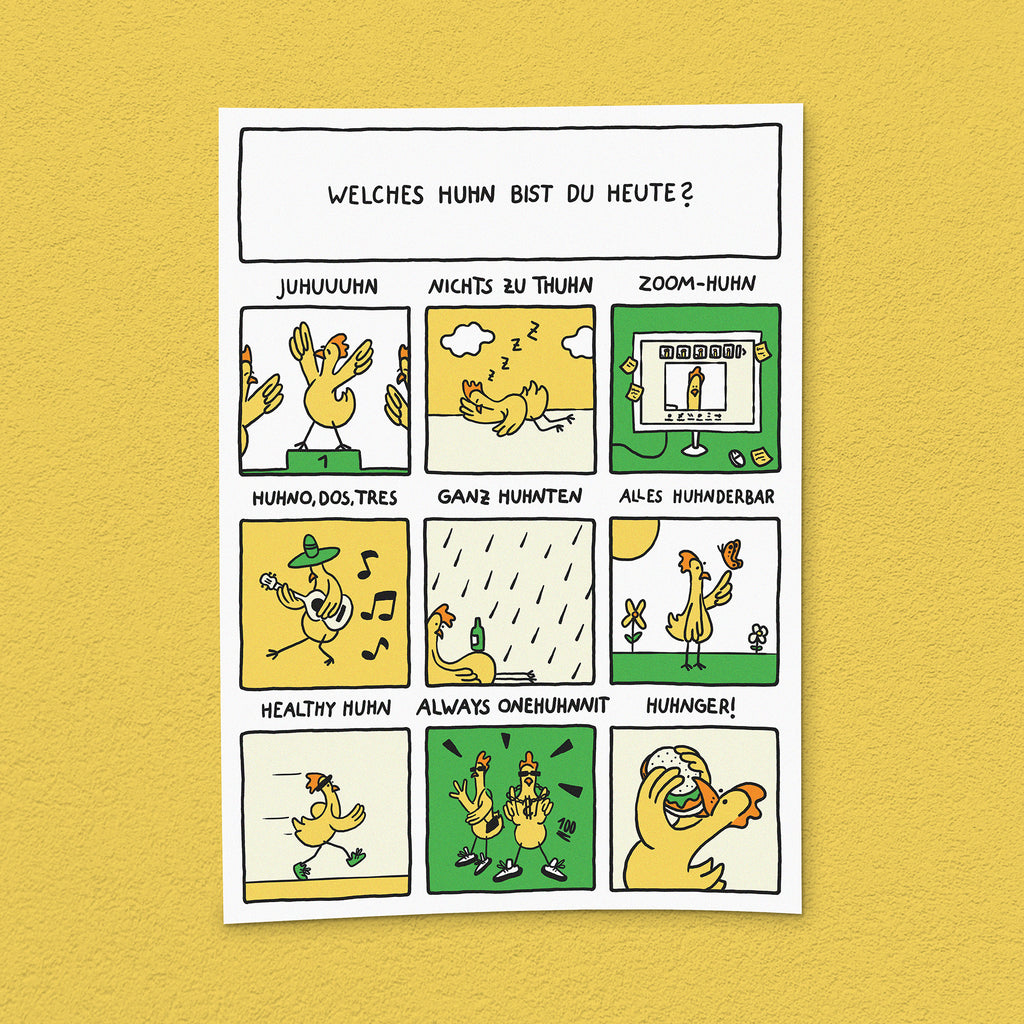 Kunstdruck "Welches Huhn"