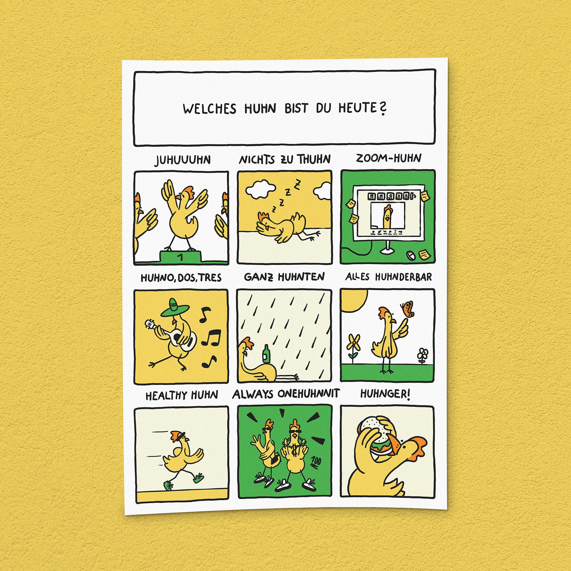 Kunstdruck "Welches Huhn"