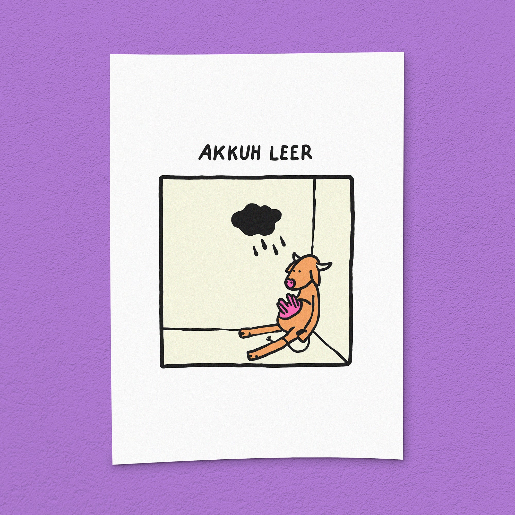 Kunstdruck "Akkuh leer"