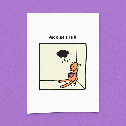 Kunstdruck "Akkuh leer"