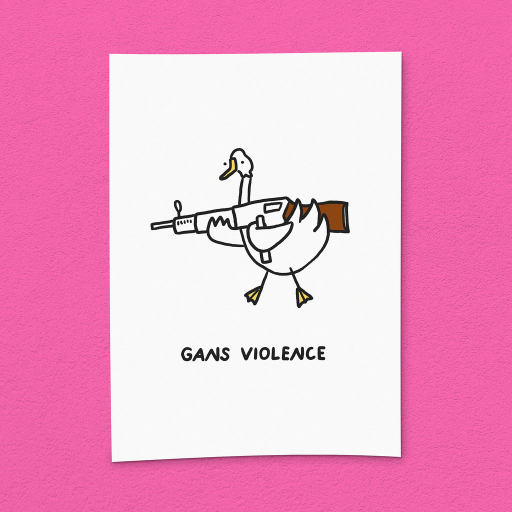Kunstdruck "Gans Violence"