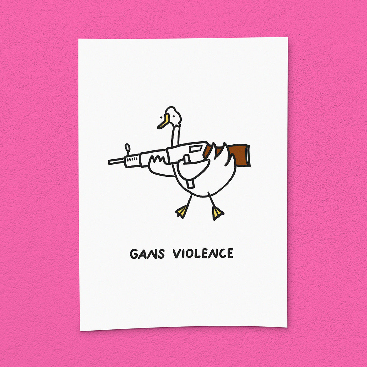 Kunstdruck "Gans Violence"