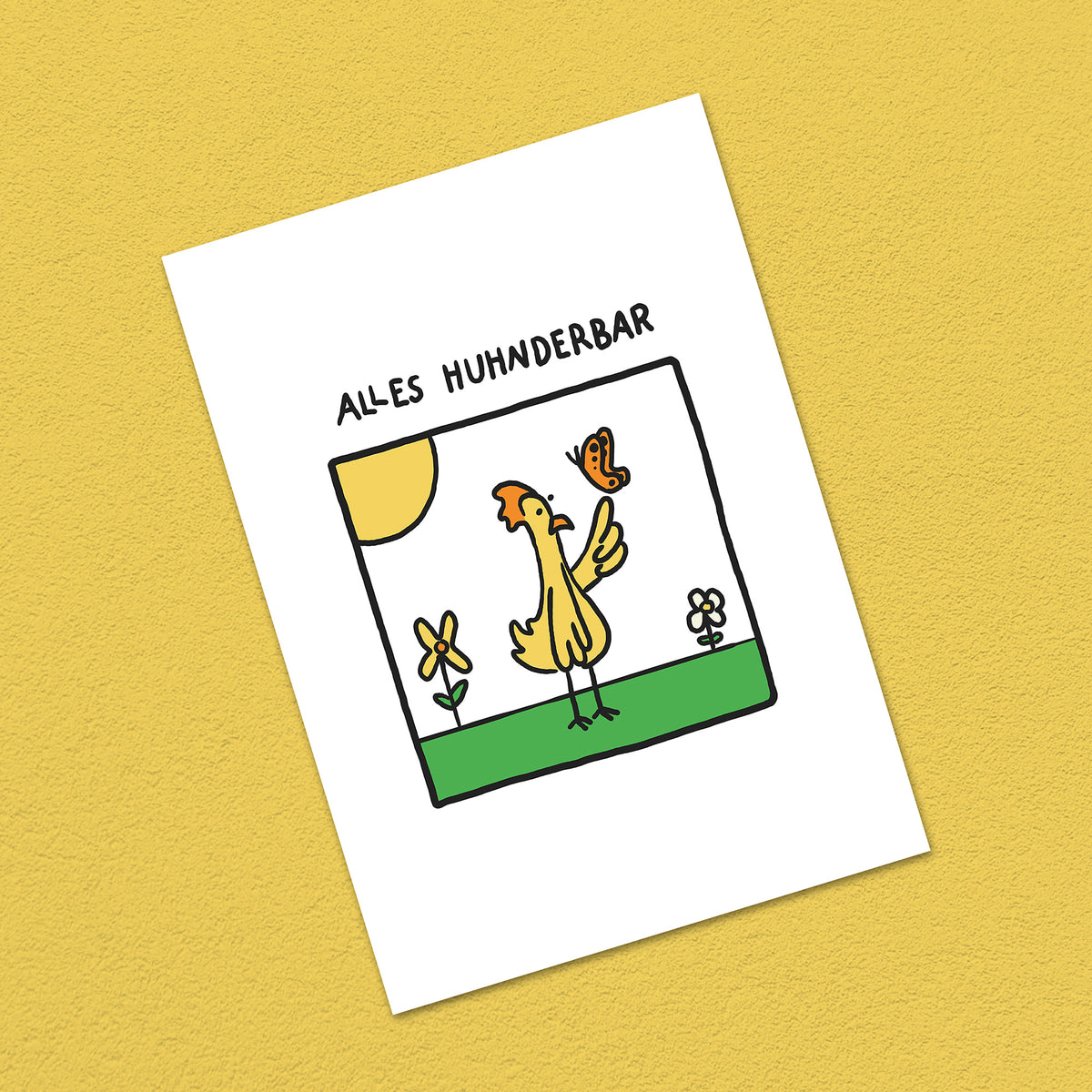 Postkarte A6 "Alles huhnderbar"
