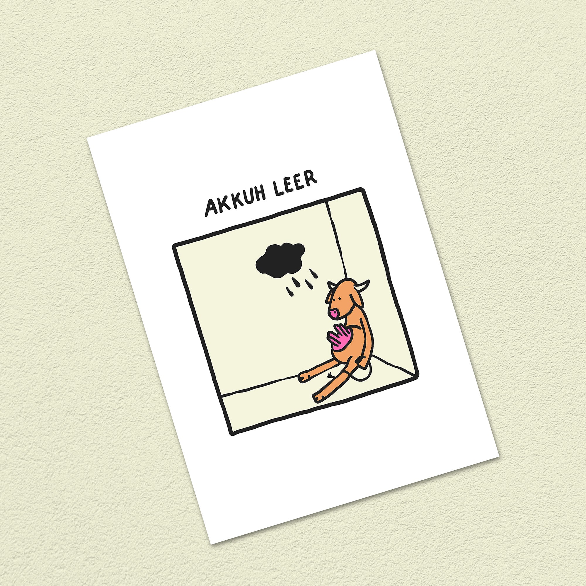 Postkarte A6 "Akkuh leer"