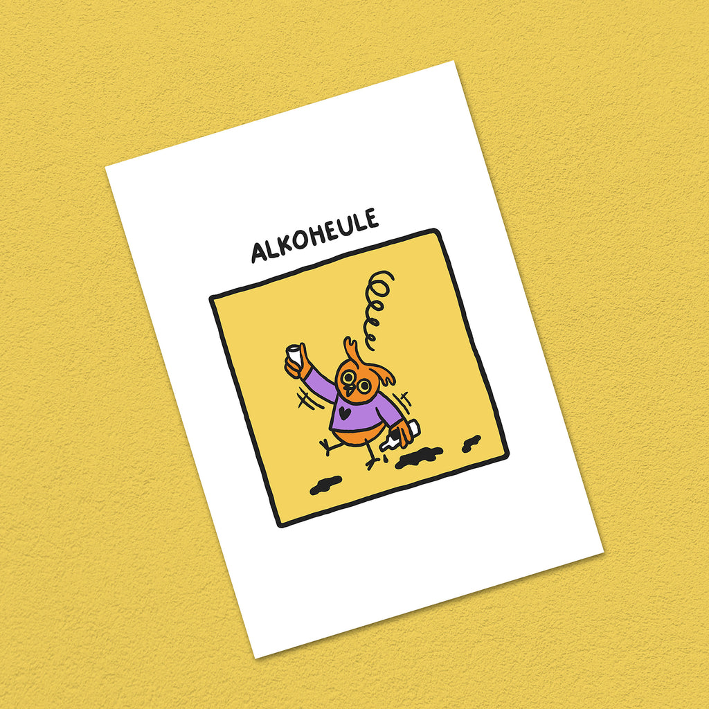 Postkarte A6 "Alkoheule"