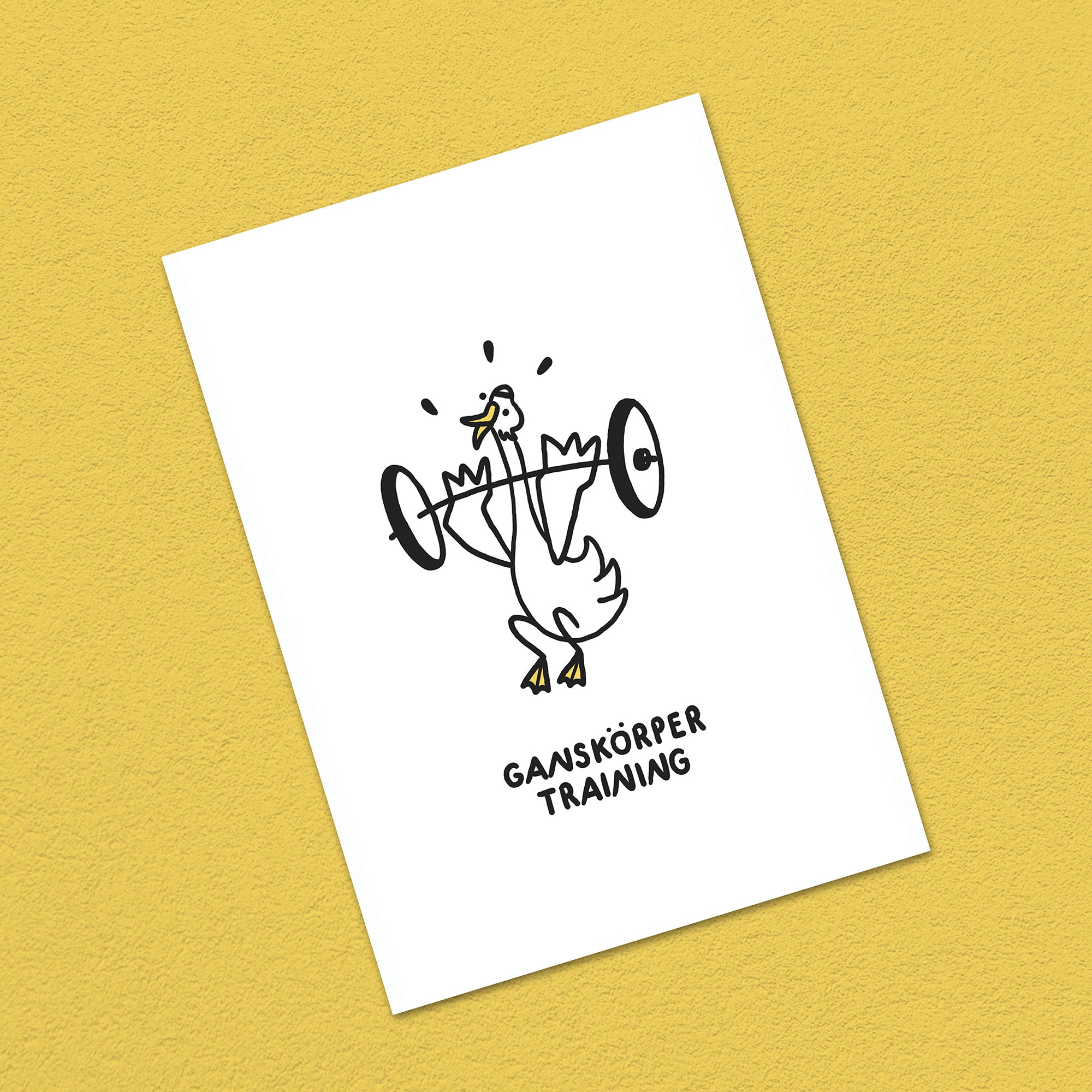 Postkarte A6 "Ganskörpertraining"