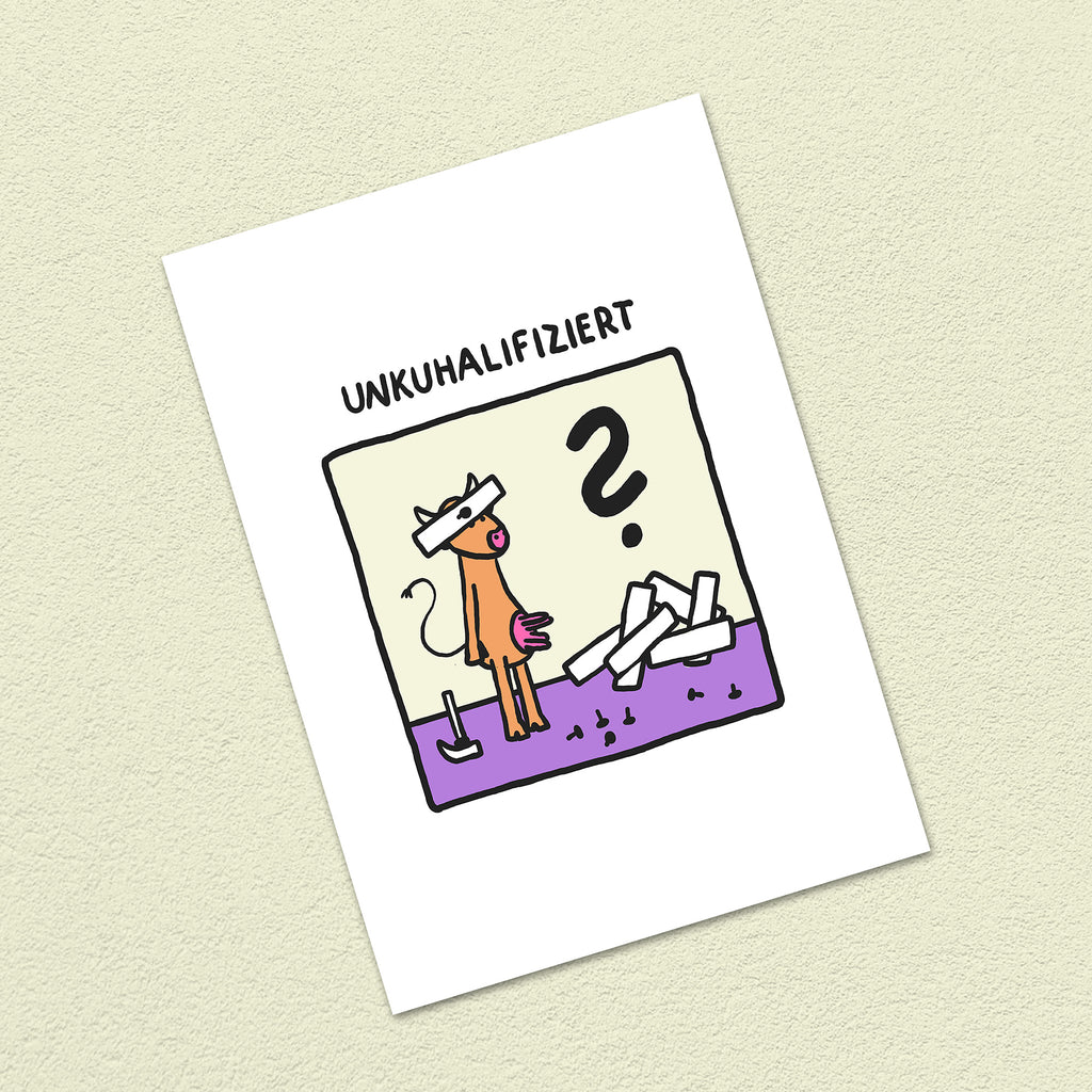 Postkarte A6 "Unkuhalifiziert"