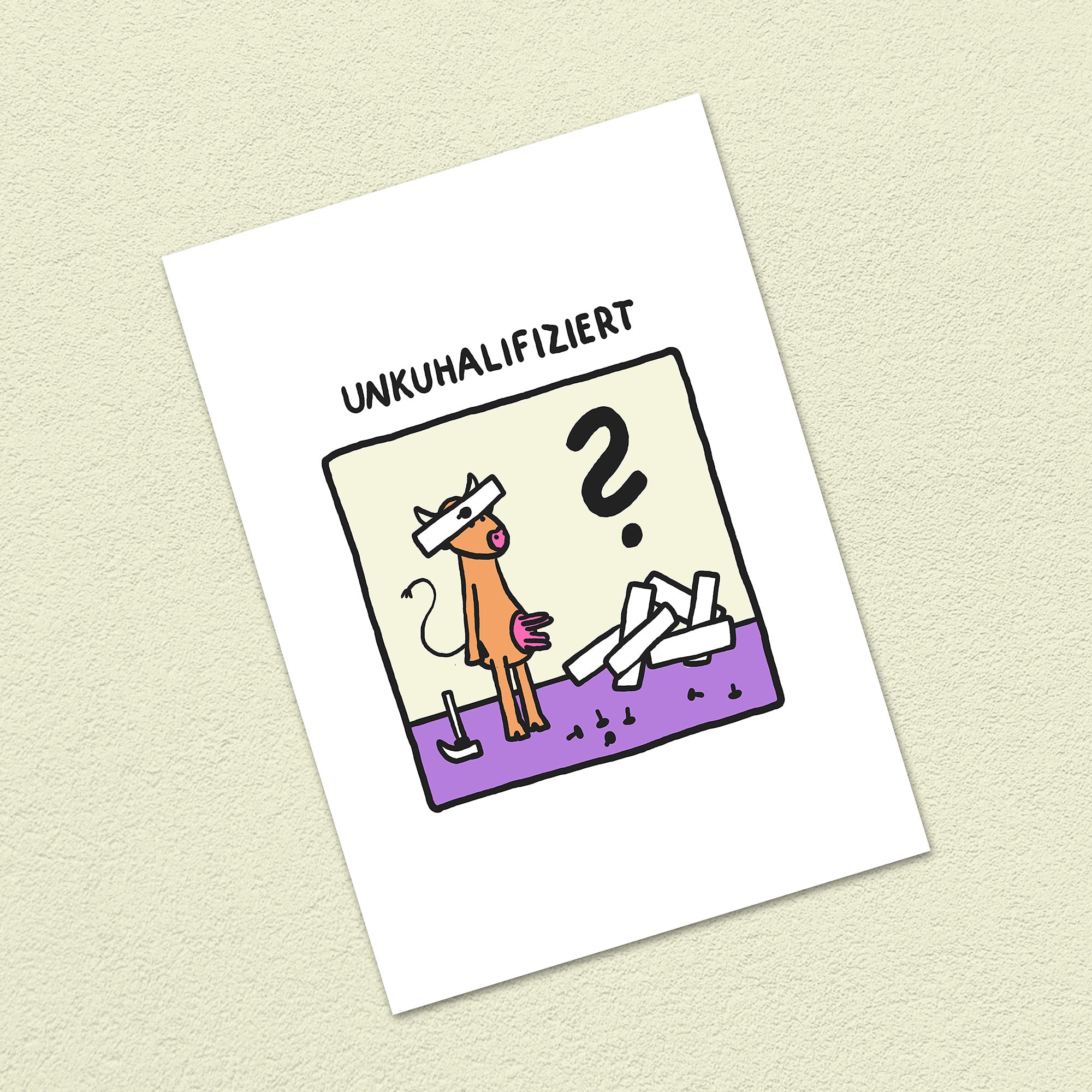Postkarte A6 "Unkuhalifiziert"