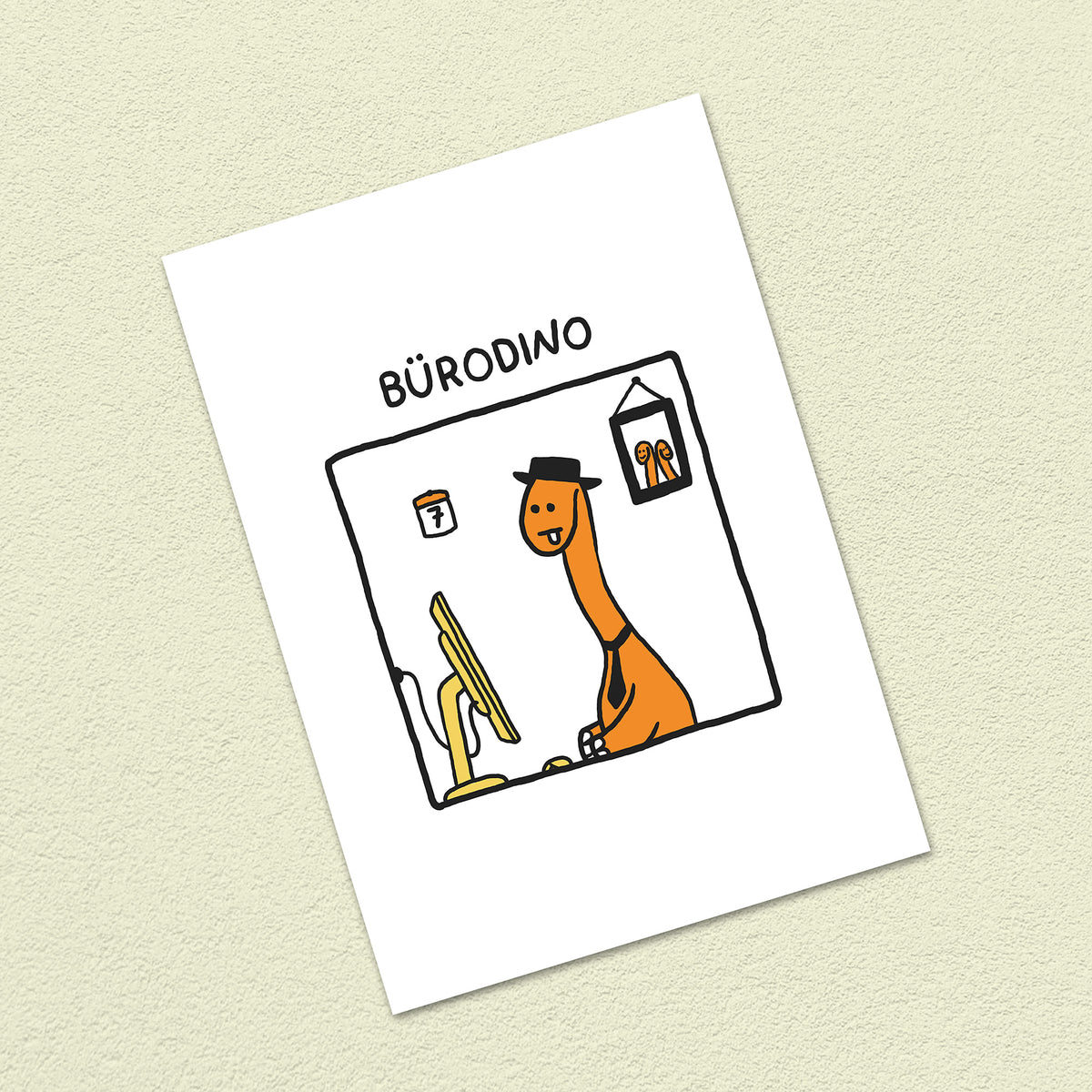 Postkarte A6 "Bürodino"