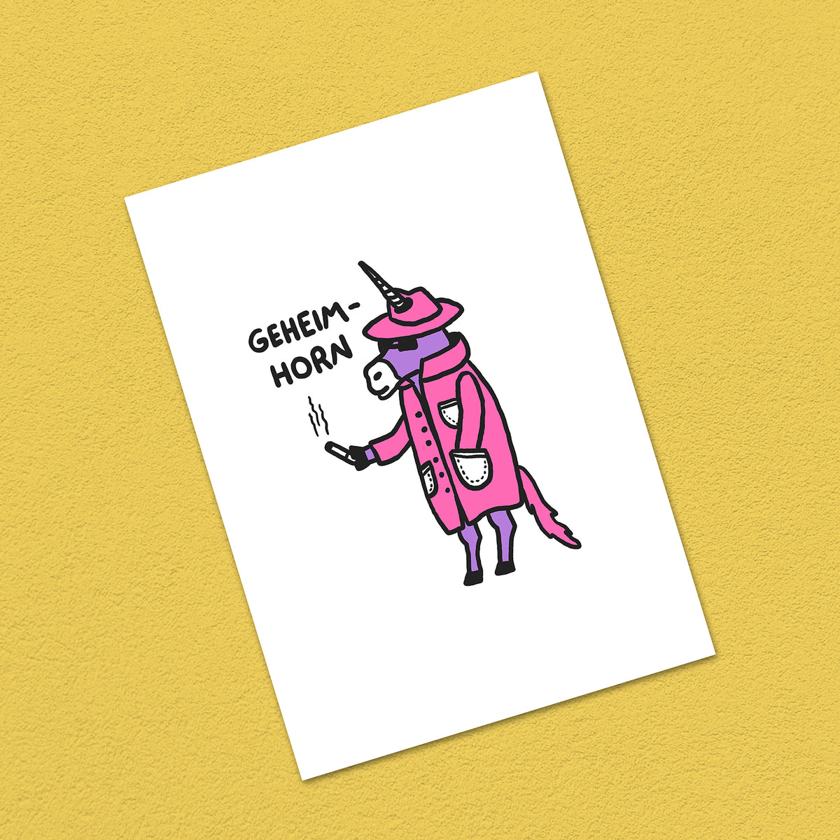 Postkarte A6 "Geheim-Horn"