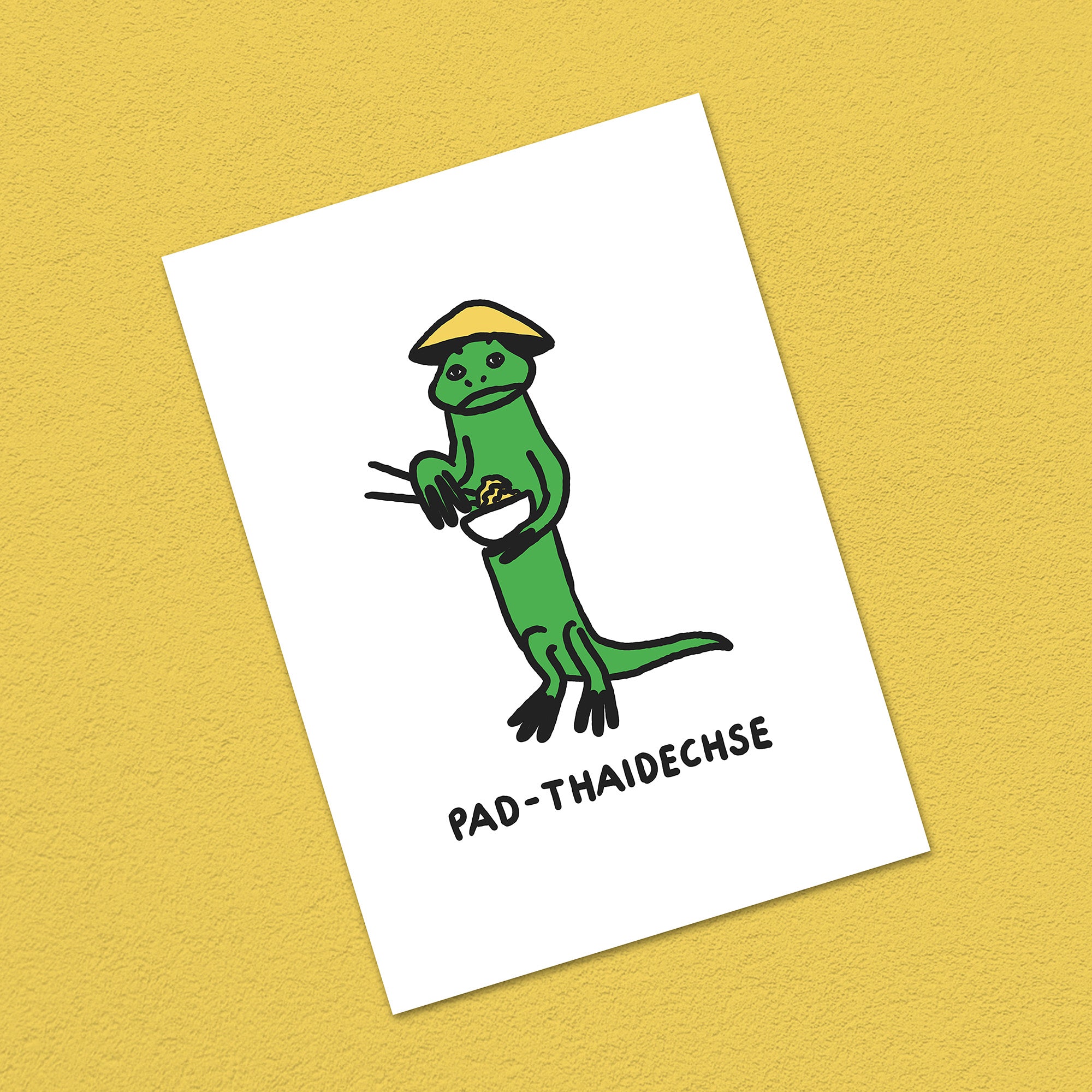 Postkarte A6 "Pad-Thaidechse"
