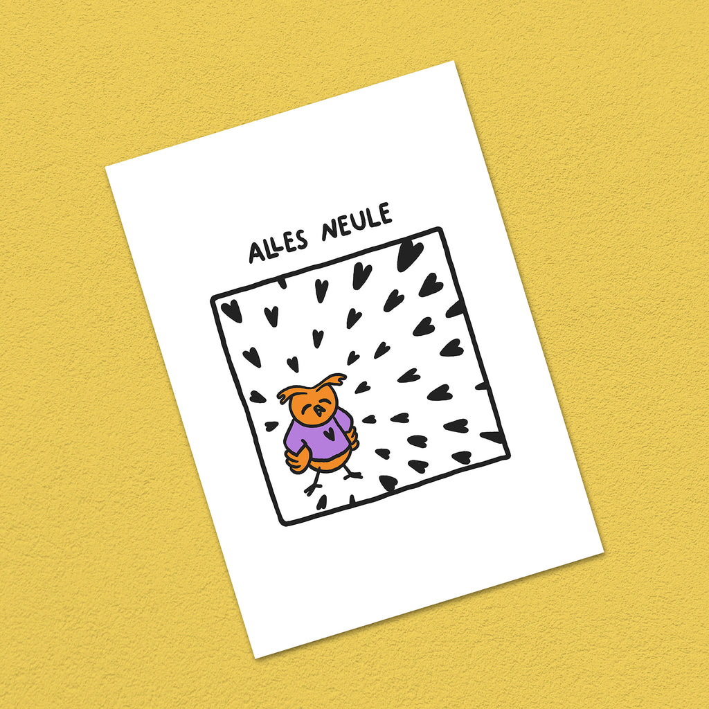Postkarte A6 "Alles Neule"