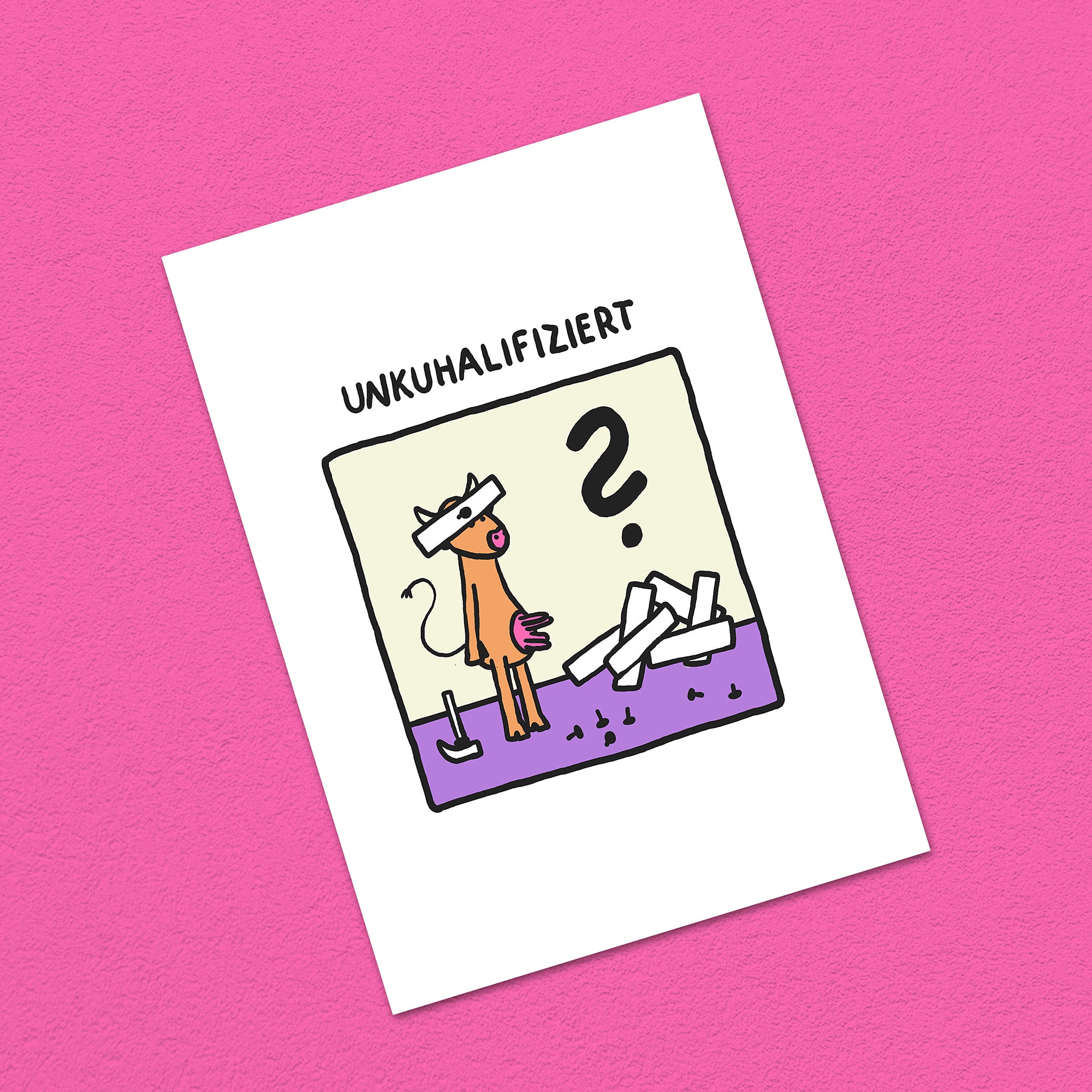 Postkarte A6 "Unkuhalifiziert"