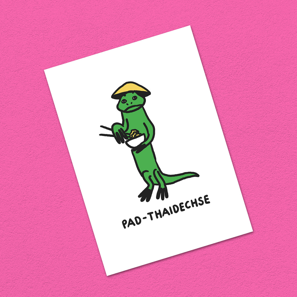 Postkarte A6 "Pad-Thaidechse"