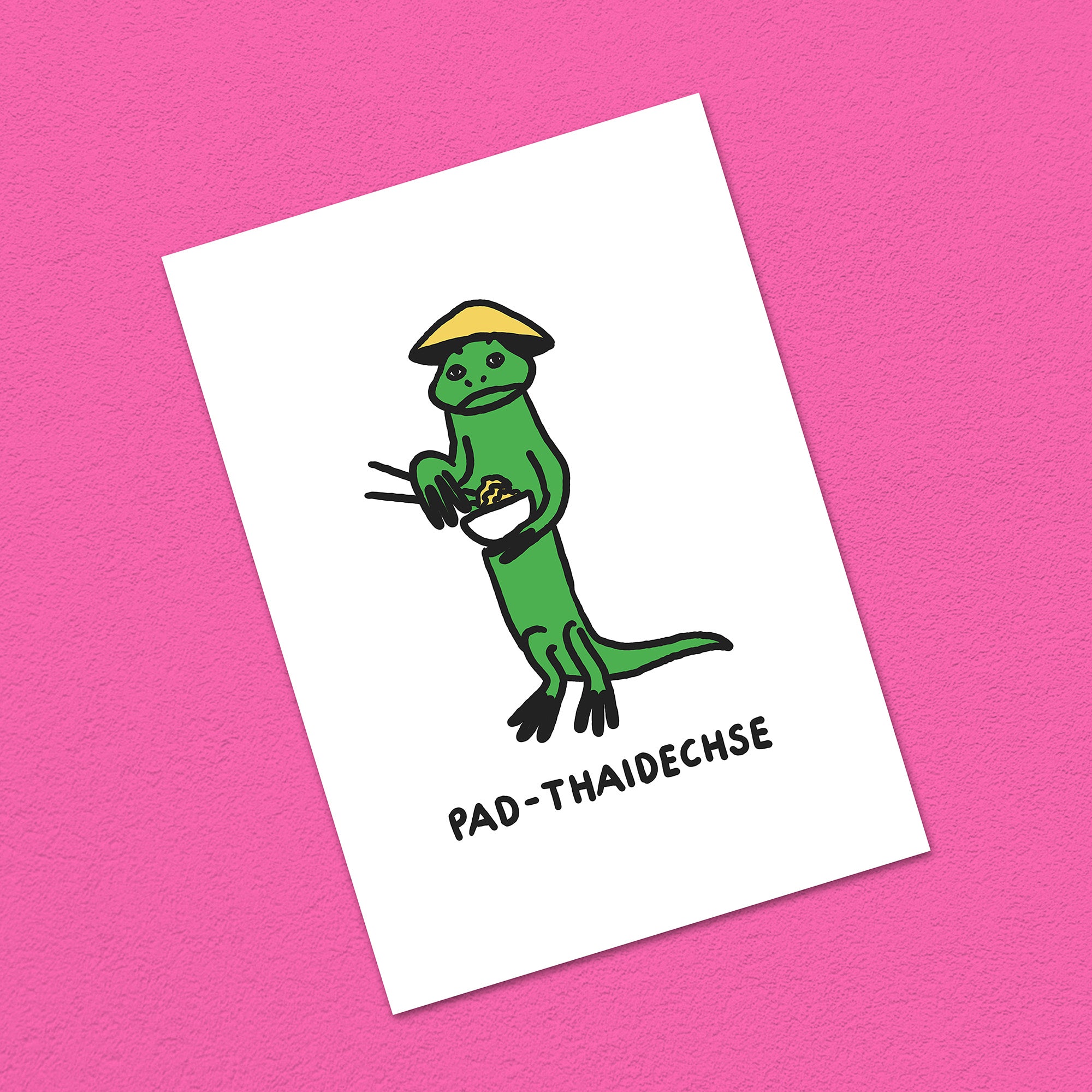 Postkarte A6 "Pad-Thaidechse"