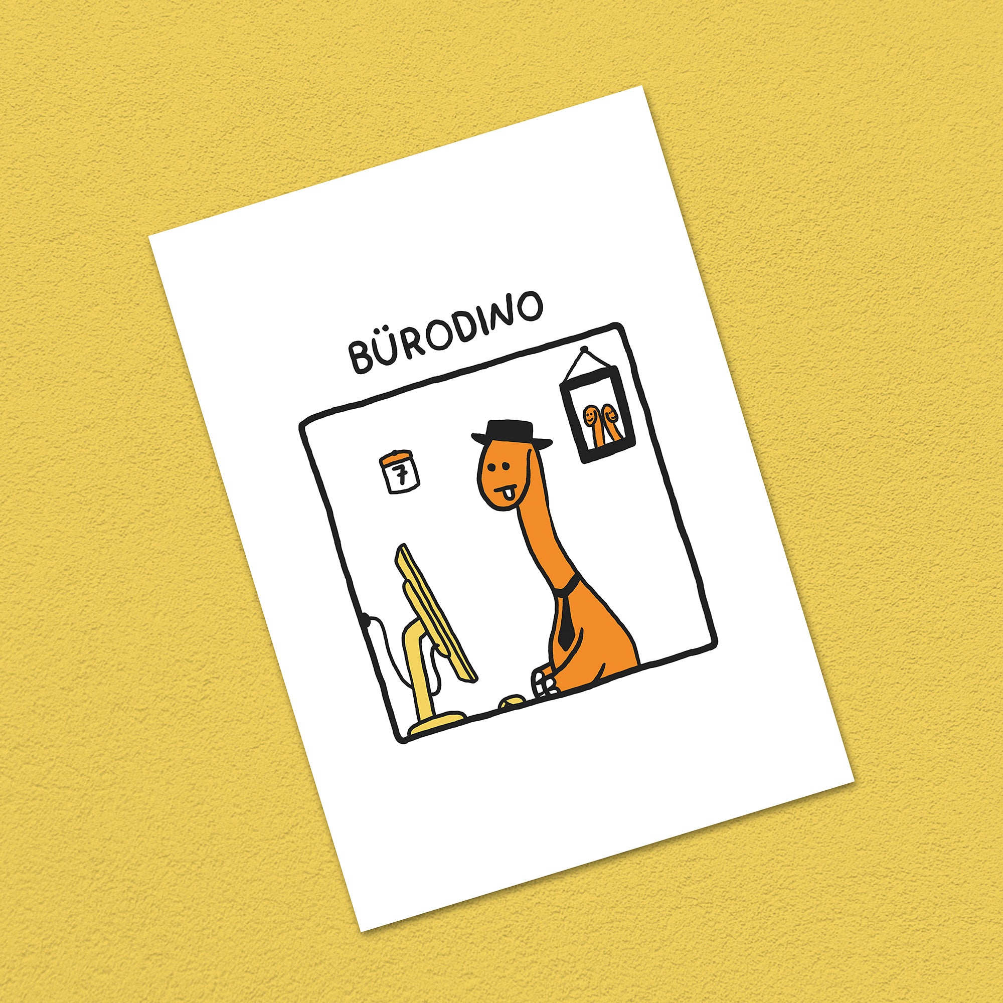 Postkarte A6 "Bürodino"
