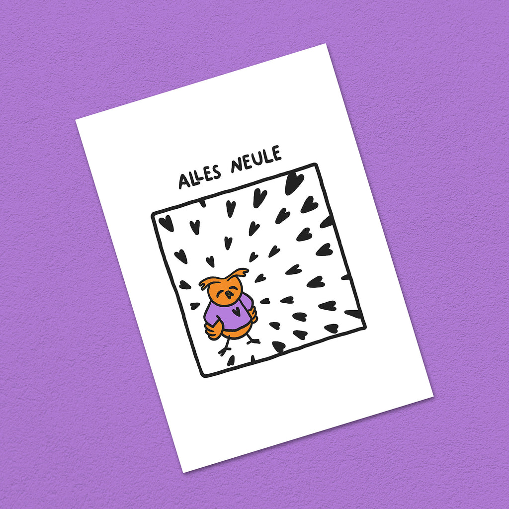 Postkarte A6 "Alles Neule"