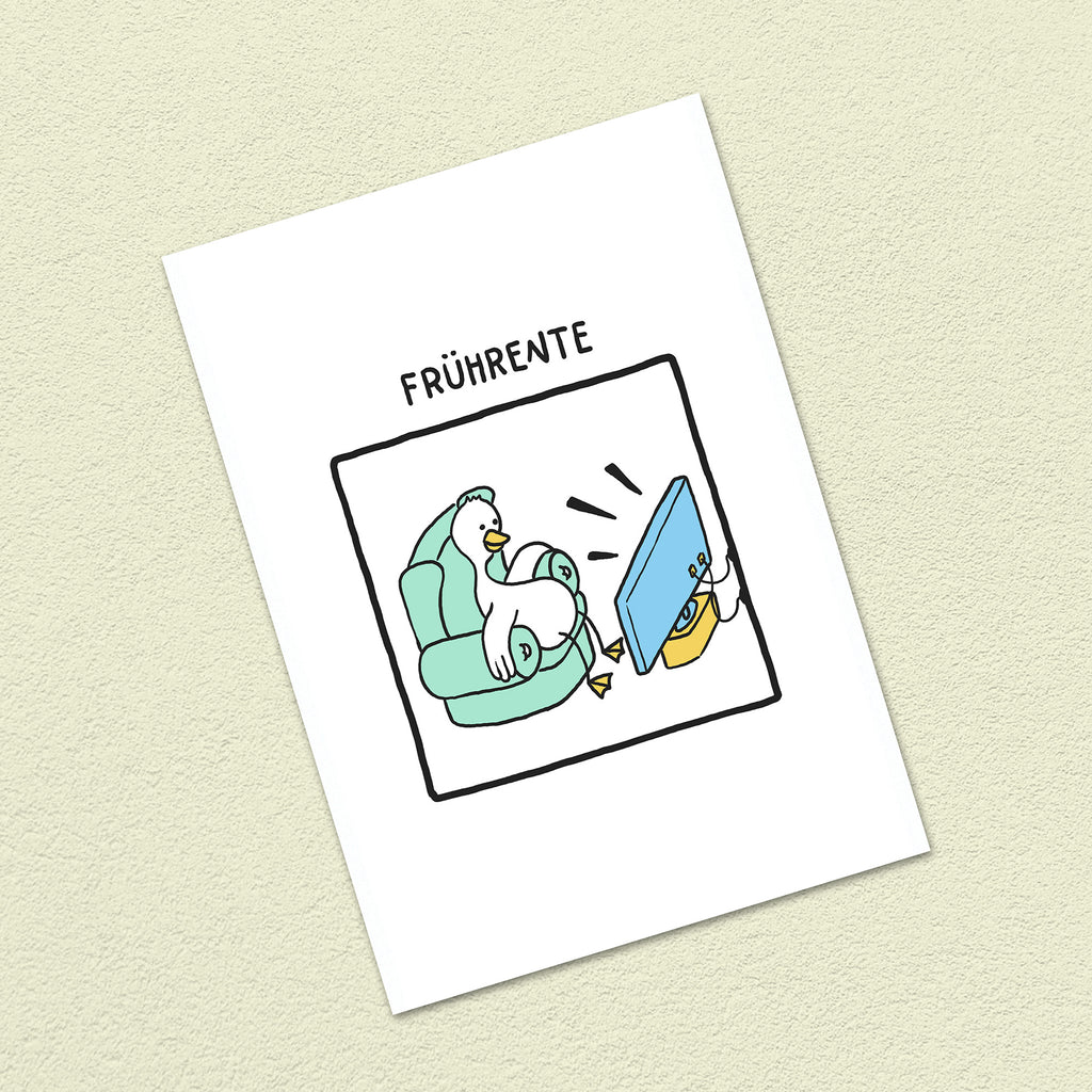 Postkarte A6 "Frührente"