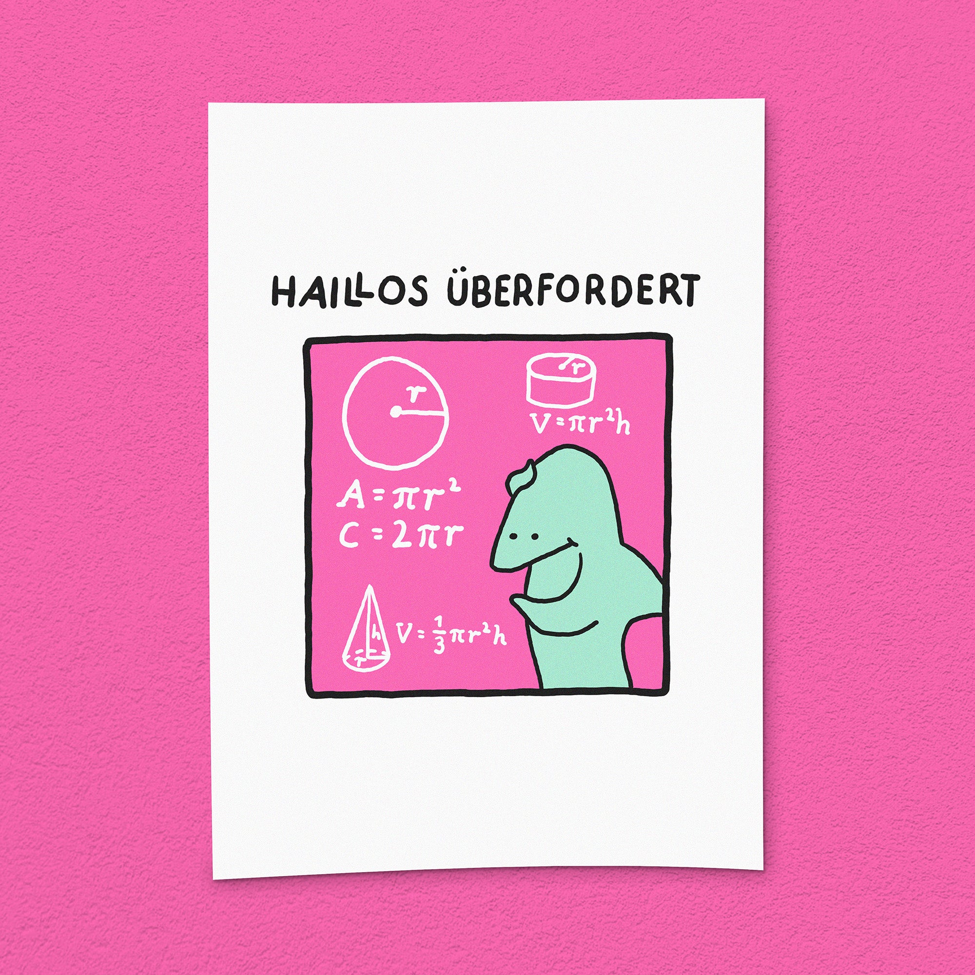 Kunstdruck "Haillos überfordert"