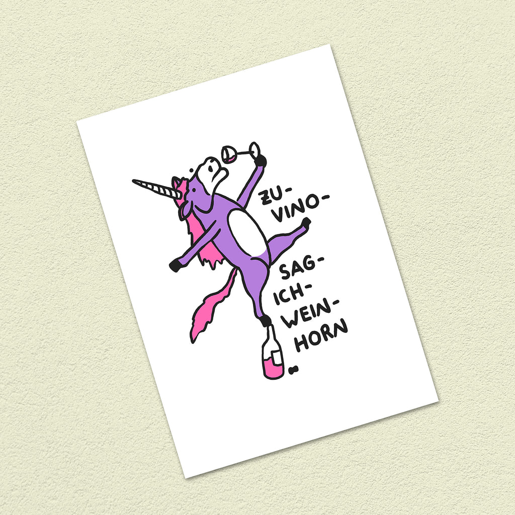 Postkarte A6 "Wein-Horn"