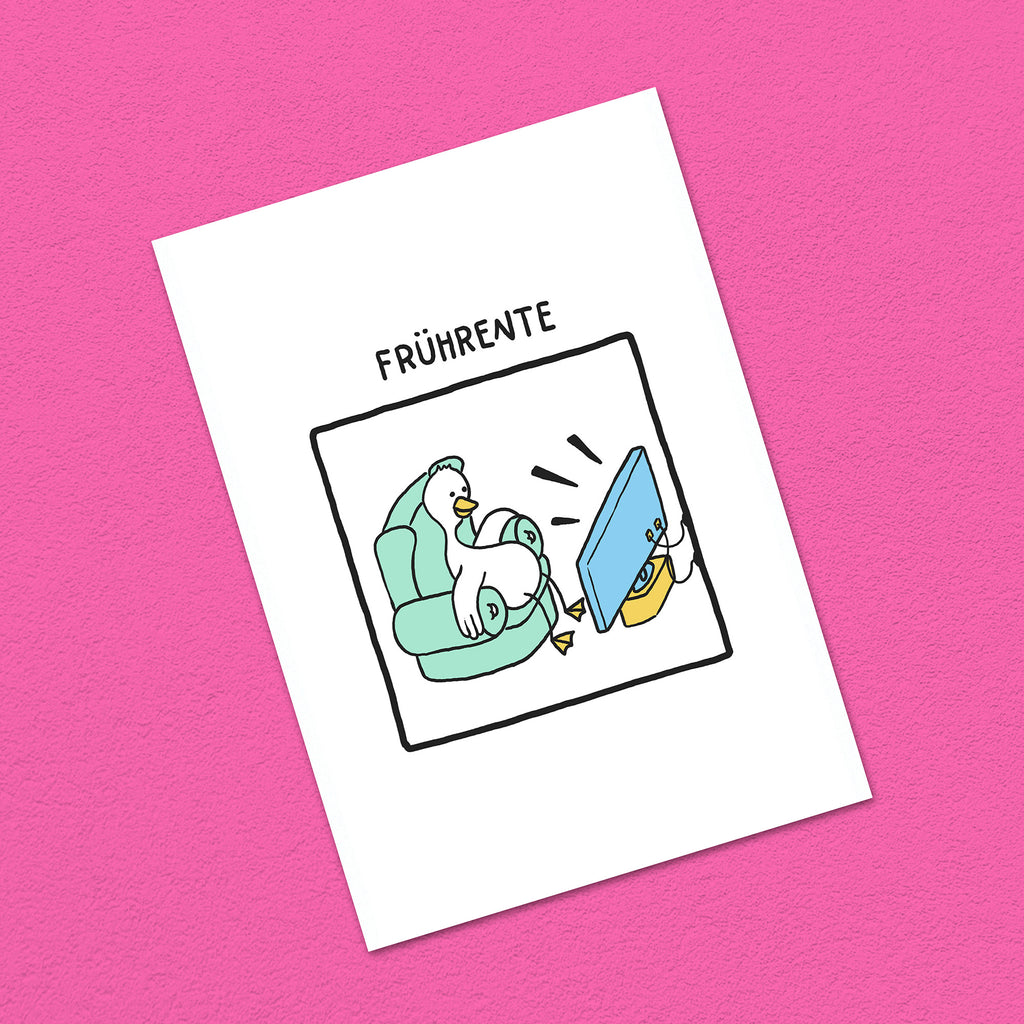 Postkarte A6 "Frührente"