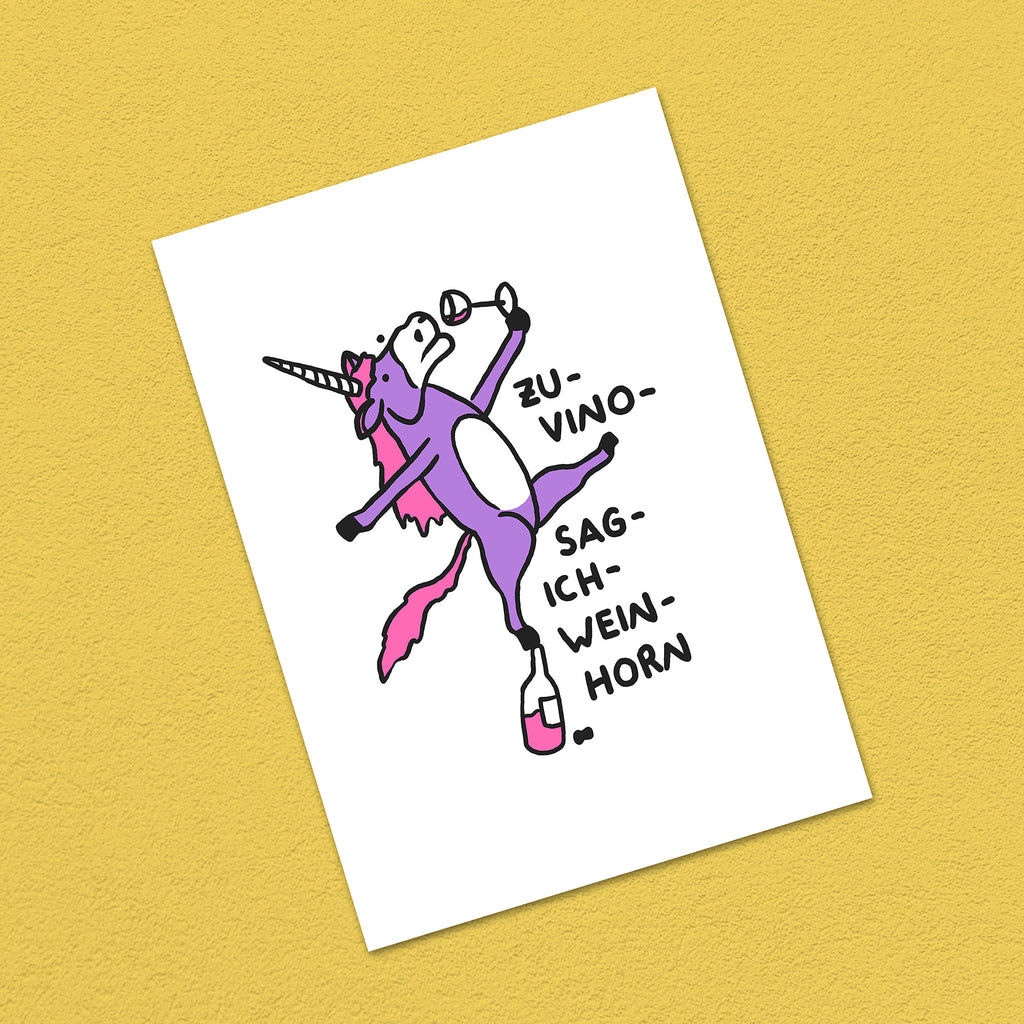 Postkarte A6 "Wein-Horn"