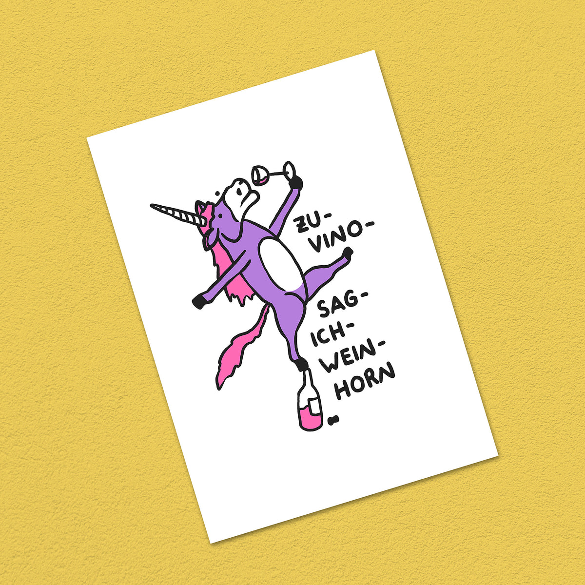 Postkarte A6 "Wein-Horn"