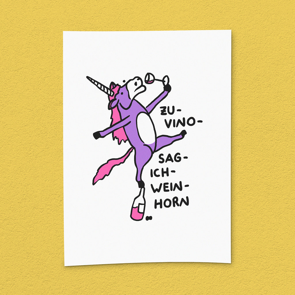 Kunstdruck "Wein-Horn"