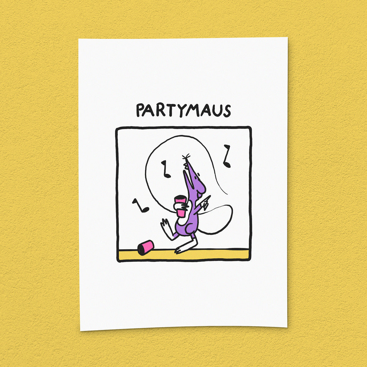 Kunstdruck "Partymaus"